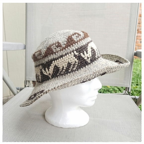 Vintage Hand Woven Peruvian Alpaca Wool Hippie Hat - Picture 13 of 16